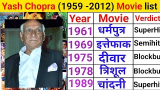 Director Yash Chopra movie list | Yash Chopra hit and flop movies | Yash Chopra movies