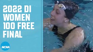 Women's 100 Freestyle — 2022 NCAA swimming championships