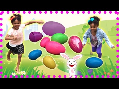 HUGE-EASTER-EGGS-SURPRISE-Toys-game-Hunt