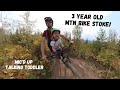 3 Year Old Girl Loves Mountain Biking With Her Dad | Mic'd Up Bike Ride