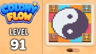 Colony Flow Level 91 walkthrough & solution Gameplay Easy