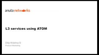 Anuta ATOM Demo: Automate Multi-Vendor L3 Service Creation in Data Centers