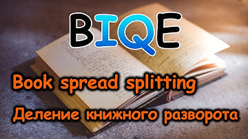 BIQE. Book spread splitting. Деление книжного разворота