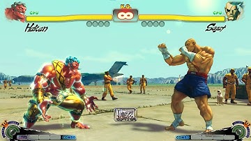 HAKAN VS SAGAT CPU VS CPU Ultra Street Fighter IV  (Hardest AI)