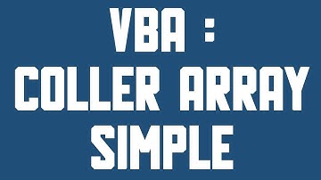 VBA Coller une array simple sur une feuille Excel