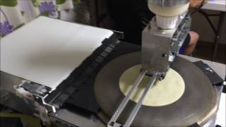 Auto crepe machine 8inches test by morirobo 91,714 views 7 years ago 1 minute, 42 seconds