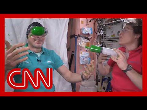 Astronauts experiment with Nickelodeon's slime in space