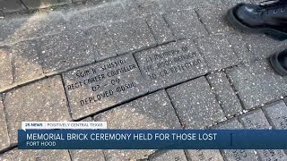 Deceased soldiers who served together reunited with bricks at Fort Hood memorial