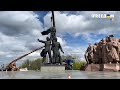 Демонтаж скульптуры "на ознаменование воссоединения Украины с Россией". Подробности с места событий