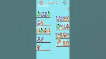 Animal Sort Puzzle Level 17 - Pet Sort Game All Levels Gameplay Solution #Shorts
