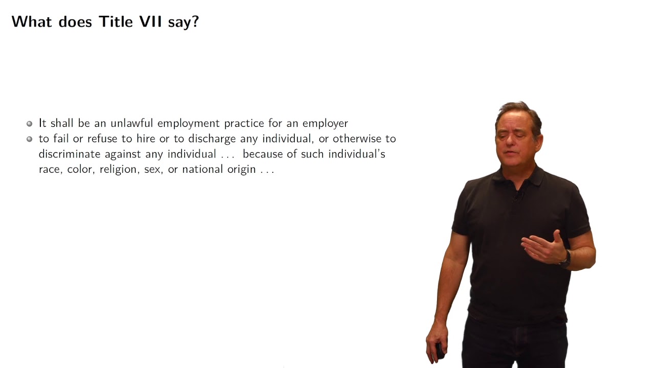Employment Law Module 2 1 Proving the Discrimination Case Part 1 10 min