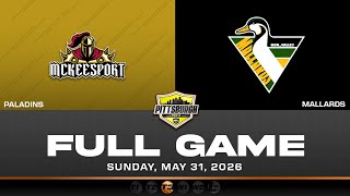 NBHL Pittsburgh East Tier 3: McKeesport Paladins vs. Mon Valley Mallards (05/31/2026)
