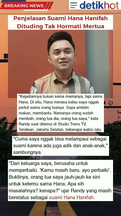 Randy Suami Hana Hanifah Tak Hormati Mertua #artis #netizen #randy #hanahanifah #cerai #viral