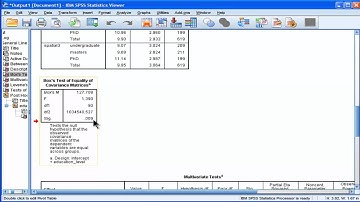 MANOVA - SPSS (part 2)