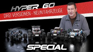 Hyper GO 1:16 Buggy, Truggy, Monster Truck | 9 Vehicles | 3 Versions | Amewi Novelty 2022/23