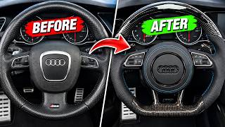 Installing a CUSTOM Carbon Fibre LED Steering Wheel