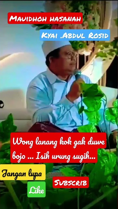 Wong lanang kok urung duwe bojo berarti isih melarat senajano dunyone akeh... #mauidhohhasanah