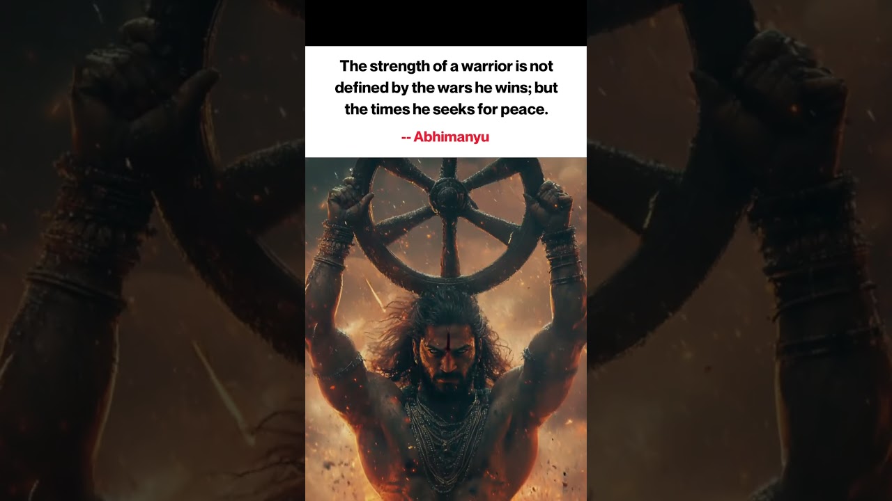 Abhimanyu’s Wisdom: True Warriors Seek Peace 🕊️🔥 