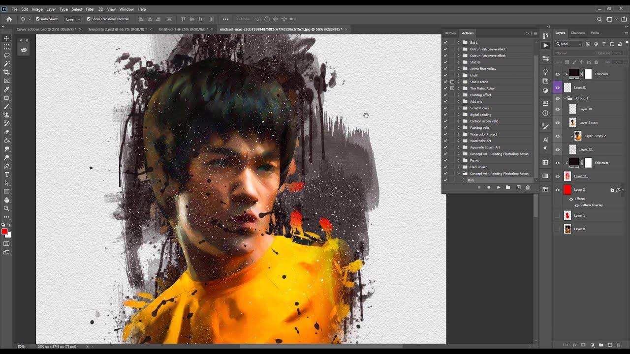 How to create digital painting effect Tutorial YouTube