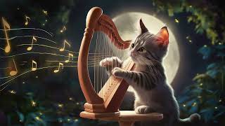 【Relaxing Harp】Night sky #cat #relax #harp #music