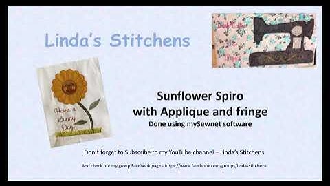 MySewNet - Spiro Sunflower