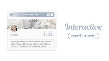 minimalist interactive carrd tutorial - cr yizdoll