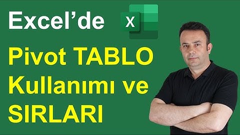 #Excel Excel PİVOT TABLO 