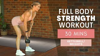 30 MIN FULL BODY STRENGTH // NO REPEAT Kettlebell Workout | No Jumping | 4K Beginner Friendly screenshot 4