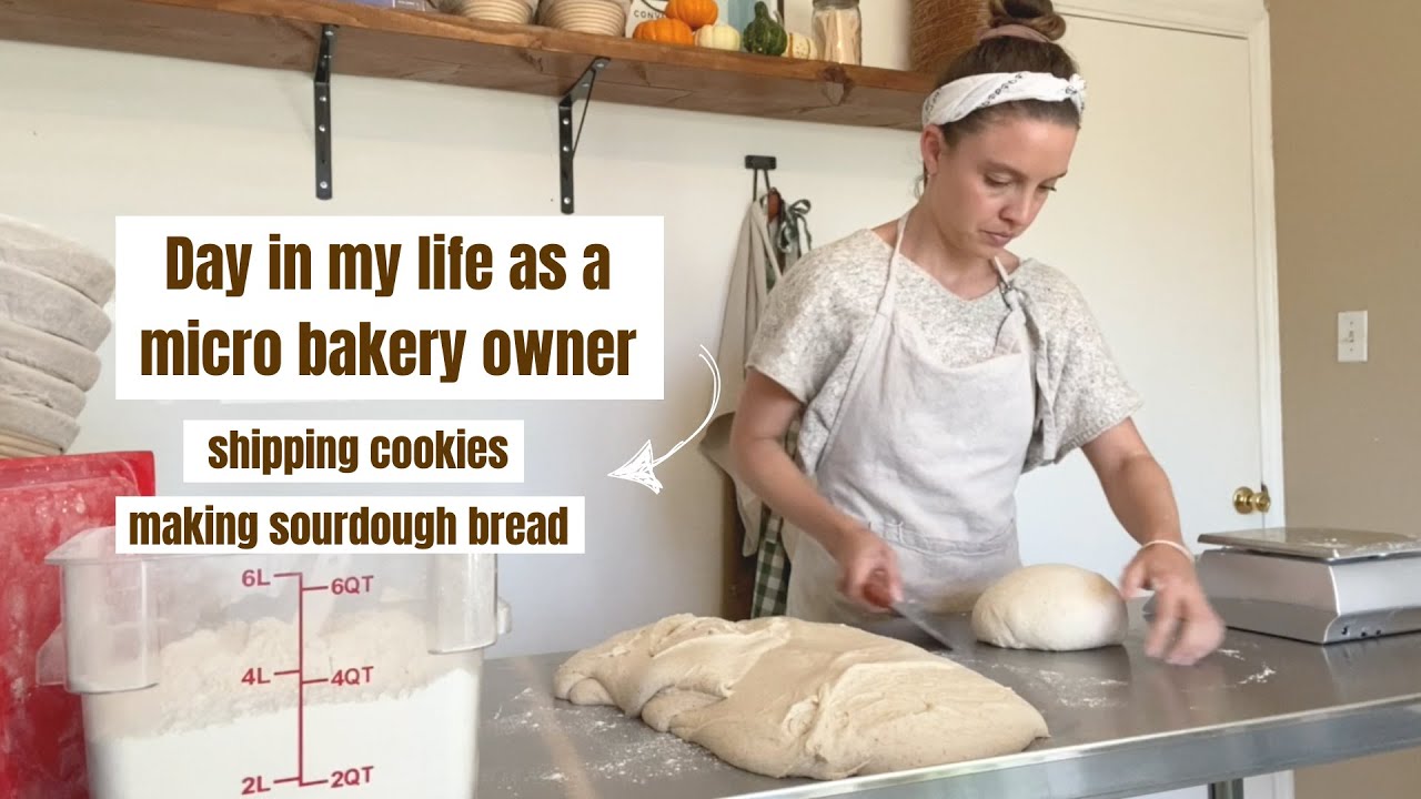 Day in the life as a bakery owner | vlog, sourdough prep, shipping ...
