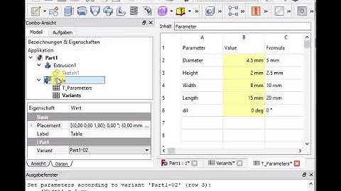 FreeCAD - Part variation with spreadsheets and Inventor Workbench