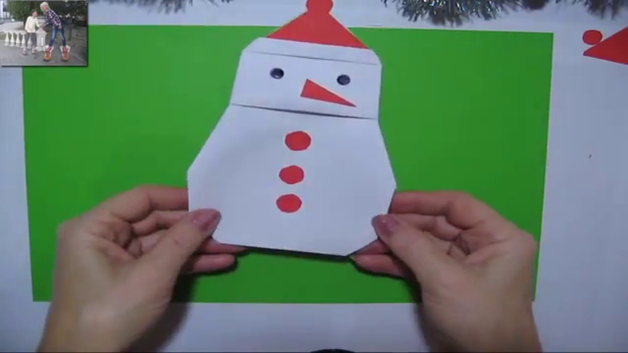 Оригами видео как сделать снеговика фото 631