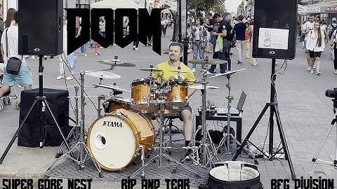 Doom OST  - Super Gore Nest, Rip And Tear, BFG Division (Drum cover by Mike Ponomarev)