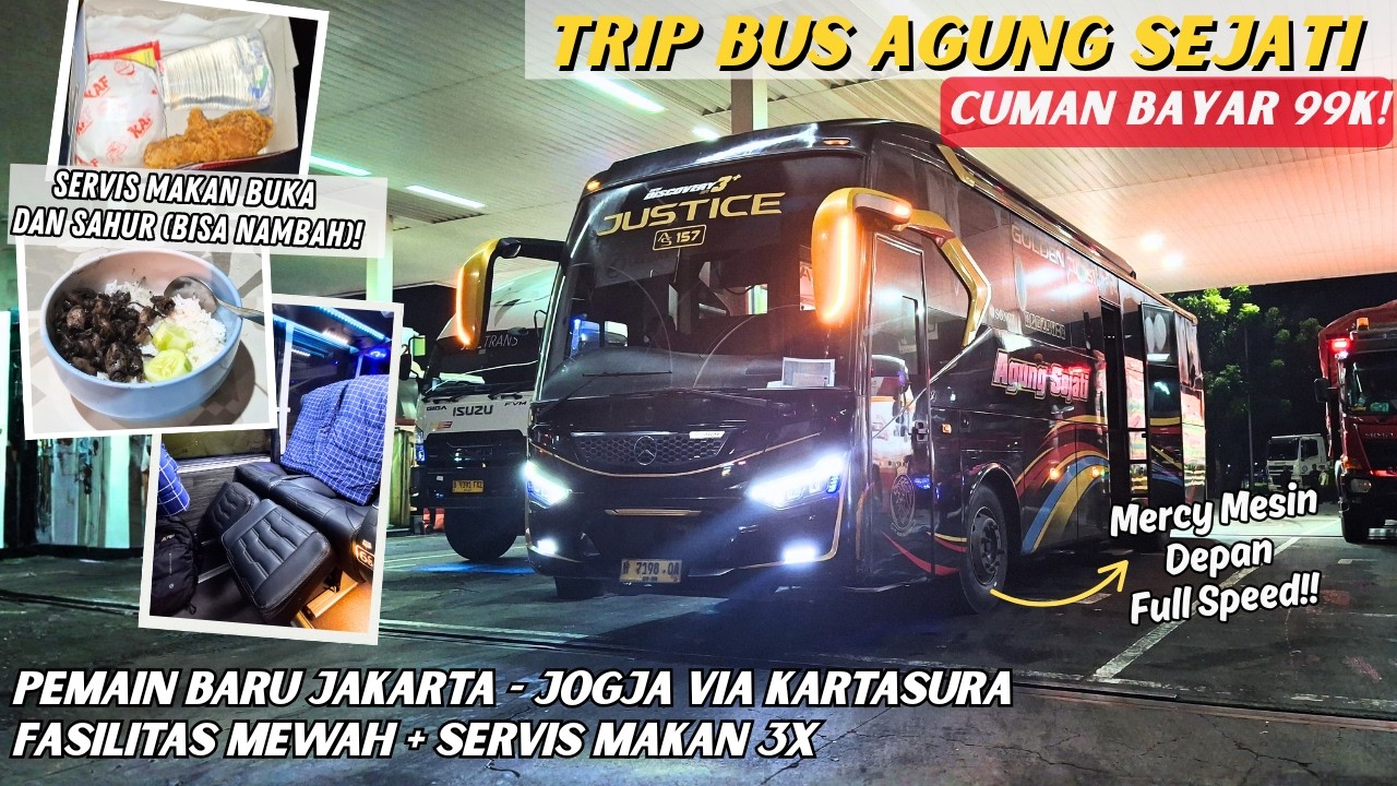 BUS MEWAH BARU JAKARTA – JOGJA CUMA 99K 😱‼️SERVIS MAKAN 3X (BUKA & SAHUR)🤤 TRIP BUS AGUNG SEJATI