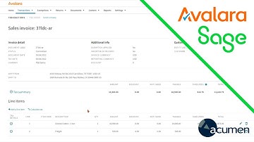 Avalara: Sales Tax Guide for Sage Users with Demonstration of AvaTax and CertCapture