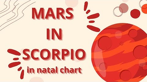 Mars in Scorpio Mars position in your natal chart