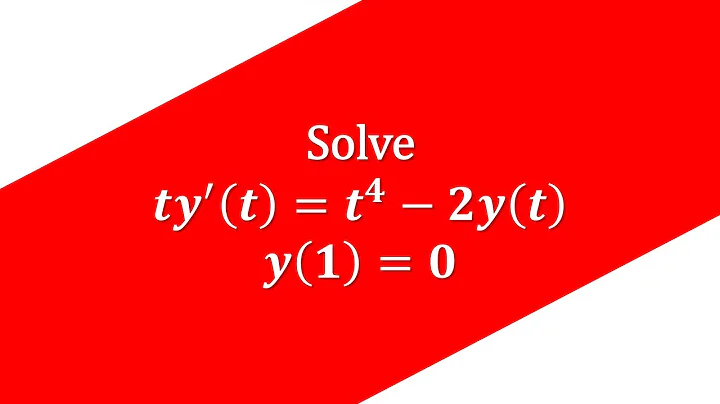 【詳細解題動畫】提要014：Solve ty’ = t⁴ – 2y, y(1) = 0▕ 授課老師：中華大學土木系呂志宗特聘教授