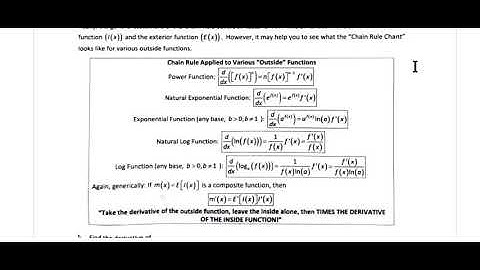 MTH 261 Section 3.4 Chain Rule Group Work pg 2 Video