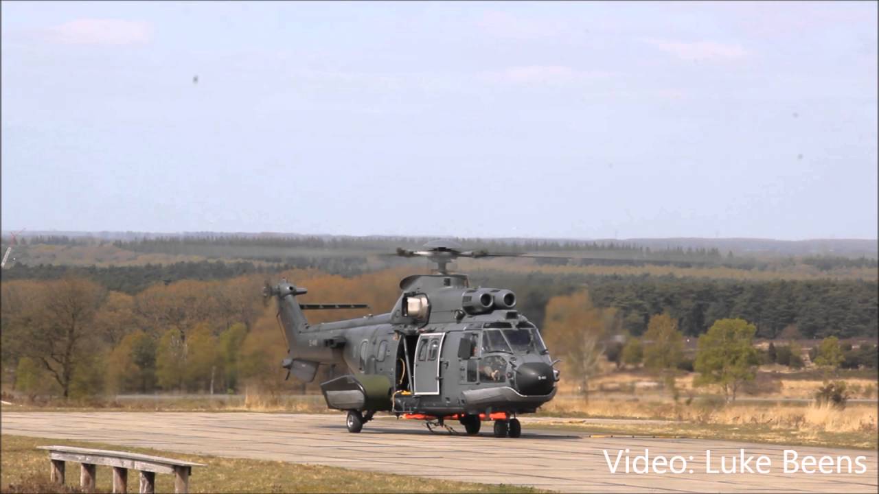 Brandweer en Luchtmacht oefenen gezamelijk op bestrijden van natuurbranden   't Harde 22 04 2016