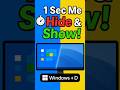 1 Sec Me Hide & Show Screen 😲 #windows #shorts #pcTips #keyboardshortcuts #techtricks #msword #trend