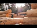 Craftsmen Build Massive Log Cabin - EP3