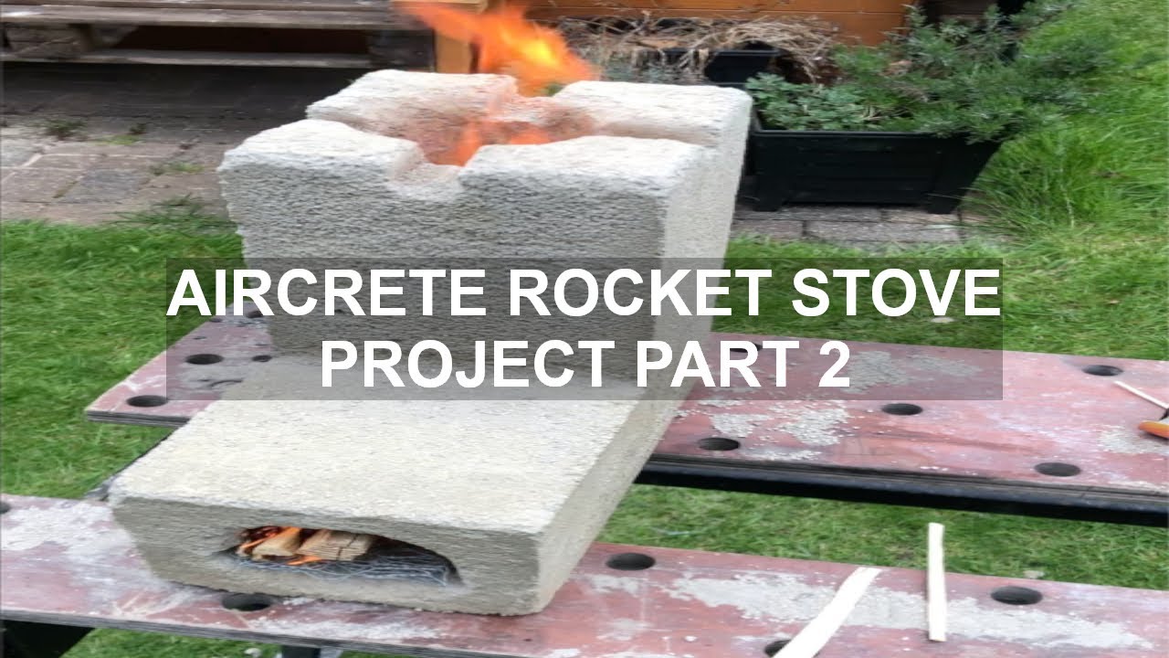 Aircrete Rocket Stove Project PART 2 | No Foam Generator Required - YouTube