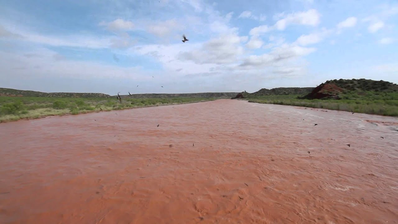 Prairie Dog Town Fork of the Red River Near Claude, Texas in Flood