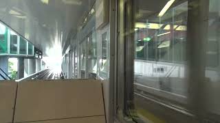 【大阪市営地下鉄ニュートラム】前面展望　100A系　コスモスクエア行き　＠トレードセンター前到着