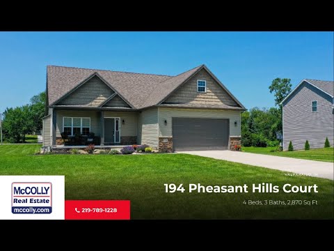 194 Pheasant Hills Court, Valparaiso, IN home video tour