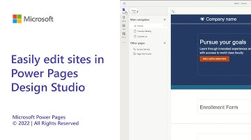 Easily edit sites in Power Pages Design Studio
