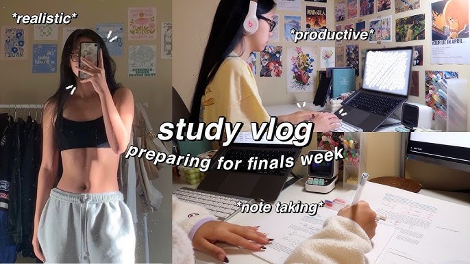 STUDY VLOG, college exam week in my life