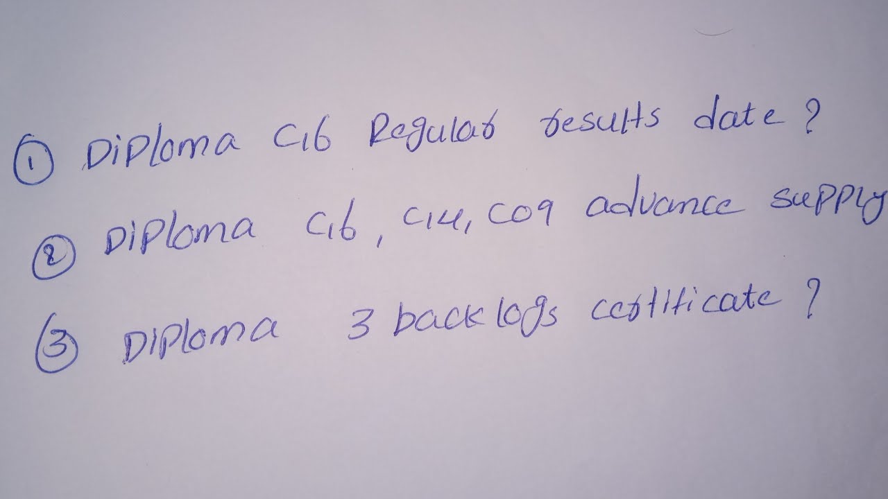 AP Regular Results Date|3backlog Certificate |Advance Supply