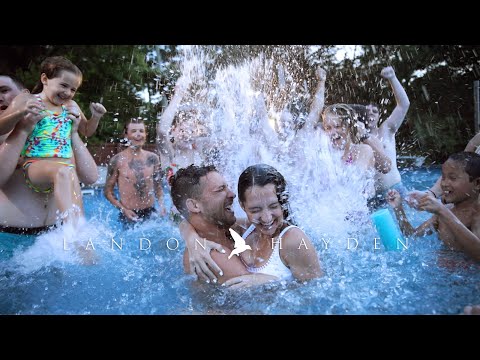 pool-party-reception-in-backyard-wedding!