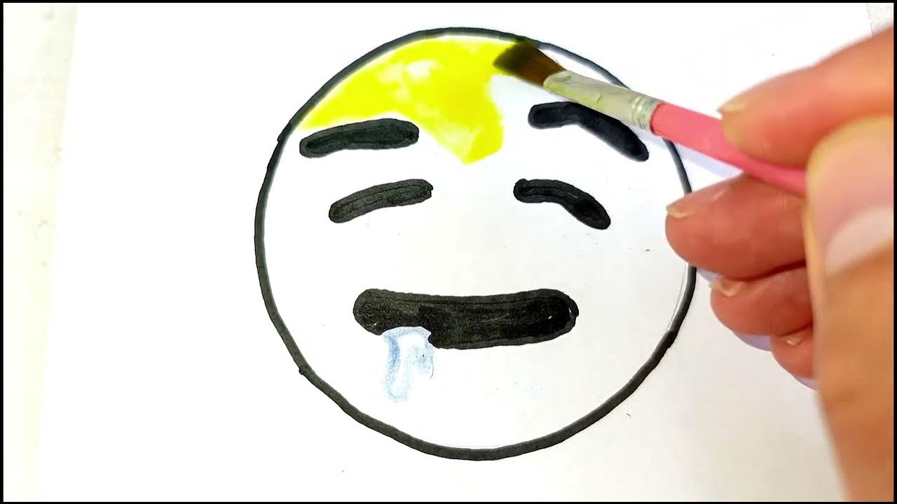 How to draw smiley face easy||WhatsApp smileys 12π€€||Smiley drawing ...