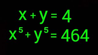 A Nice Math Olympiad Algebra Problem | How to solve for X and Y in this Problem ?